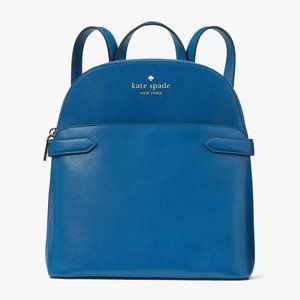 New Kate Spade Staci Saffiano Leather Dome Backpack Sapphire Ice
